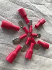 U.S. Seller- 6.3mm Female & Male Connector Insulated Crimp Terminal Spade 12 pcs