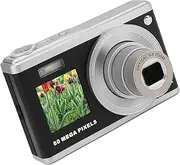 4K Digital Camera for Photography, 60MP Dual Screen Vlogging Camera for YouTube, 10x Optical Zoom Anti Shake Compact Travel Digital Camera for Teens Adult Beginner (Black)