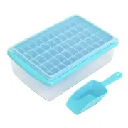 Ice Cube Tray with Lid and Bin for Freezer, Easy suit with 1 ice trays Blue