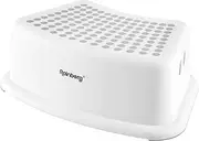 Rainberg Kids Bathroom Step Stool, Sturdy Step Stool, Anti Slip Stool, Toddlers Stool For Potty Training and use in the Kitchen, White colour with Grey Dots Stool, Easy to Clean and Store. (1)