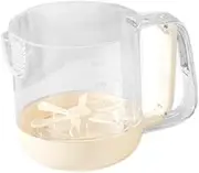 B Baosity Compact Mixer with Measurement Line Handheld Egg Whisk for Cake Batter and Marinades, White, as described