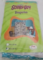 New Scooby Doo Draperies 82" x 84" Bibb 1998 Vintage Scooby-Doo Cartoon Network
