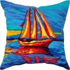 DIY Needlepoint Kit "Love" Tapestry Pillow Cover Printed Canvas