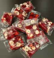 Hazelnut Malban Red Turkish Delight 900gm Bite Sized Sweets Egypt ملبن بالبندق