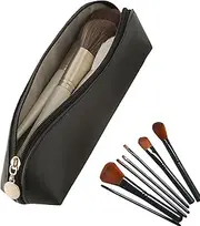 [Generic] Make Up Travel Bag - Portable Cosmetic Zippered Pouch | Multi-Functional PU Travel Toiletry Bag Large Capacity Makeup Brushes Organizer for Camping