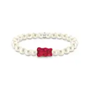 Buy Pearl bracelet with red goldbears by Thomas Sabo online - THOMAS SABO Australia