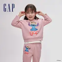 在飛比找蝦皮商城優惠-Gap 女幼童裝 Gap x 史迪奇聯名 Logo印花刷毛圓