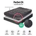 Giselle King Mattress Topper Pillowtop 1000GSM Charcoal Microfibre Bamboo Fibre