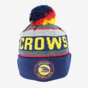 Adelaide Crows AFL Tundra Beanie Hat Pompom Ski Snowboard