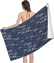 JBYJBX Bikes Bicycle Cycling Print Beach Towel Quick Dry Sandproof Microfiber Beach Bath Towel for Travel Pool Camping