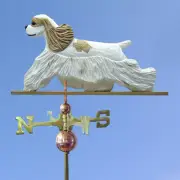 American Cocker Spaniel Hand Carved Hand Painted Basswood Dog Weathervane Bro...
