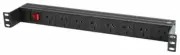 Recessed Rack Mount PDU 19" Power board 8 Way GPO 1RU Strip Rail - Premium Model