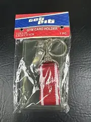 Get Fit Gym Plastic Card Holder With Keyring Keychain Strap Clip-on New Unused