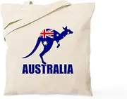 CafePress Australia Kangaroo Natural Canvas Tote Bag, Reusable Shopping Bag