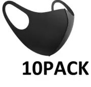 10 pc Face Mask Black Washable Reusable Breathable Unisex Masks USA seller