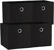 SORTI 33x37x33 CM Black 4X Pack Foldable Folding Storage Cube Storage Box Bookcase Fabric Cube Toy Organiser Organizer