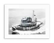 TUGBOAT NEW YORK HARBOUR SNOW WINTER USA Vintage Canvas art Prints