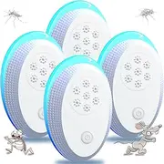 Ultrasonic Pest Repeller, Electronic Insect Repellent Mouse Traps, 4 Packs Indoor Mosquito Spider Repellent Plugin, Efficient Repel Rat, Spider, Mosquitoes, Mice