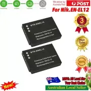 2x EN-EL12 Battery for Nikon Coolpix A1000 W300 High Quality