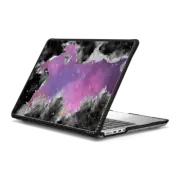 MacBook Pro 14-inch (M1 - M4) Impact Case Black white gold pink purple watercolor nebula painting