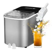 Countertop Ice Maker Machine 9 Ice Cubes in 6 Minutes 38lbs/24hrs Self-Cleaning