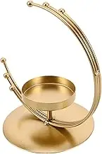 Gold Light Candle Holders Decorative Metal Candle Sticks for Ramadan Eid Party Home Dec