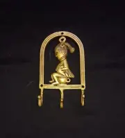 Ninja Girl Design Wall Cloth Hanger Brass Victorian Themed Wall Hook Decor CA391