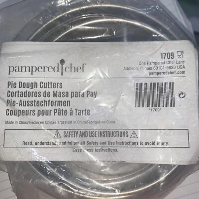 Pampered Chef Pie Dough Cutters - Brand New - Item #1709 Sealed In Package