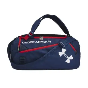 【UNDER ARMOUR】健身包 Contain Duo 藍 白 大空間 13吋 可拆背帶 雙肩包 旅行包 背包 UA(1361225408)