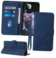 Compatible for iPhone XR Wallet Case,[Kickstand][Wrist Strap][Card Holder Blue