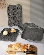 Greystone 5-Piece Roasting Pan Set with Grill Oster