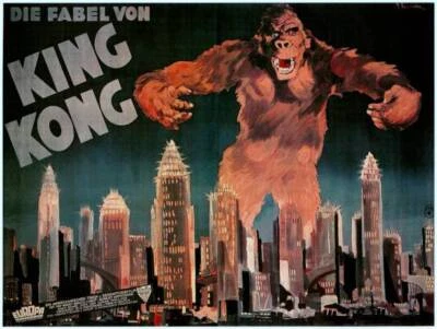 King Kong Poster German 1933 Old Movie Photo