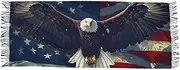 [XYMZR] Women’s Scarf Bald Bird American Flag Soft Warm Long Scarves Shawl Wrap for Winter Autumn Spring Travel Office Home, Multi-colored