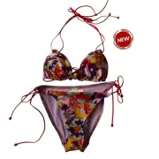 Zimmerman Multicolor Floral Triangle Bikini 2 Pc Swimsuit Women 6-8 NWT | 69-13