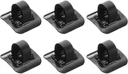 uxcell 6pcs Bicycle C-Clips Clamps Housing Hose Guide Brake Derailleur Shift Cables with Adhesive Seat for MTB, Black