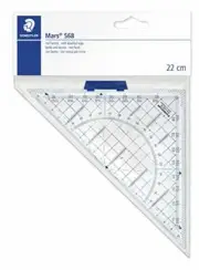 Staedtler 568 35 22cm Mars Geometry Set Square with Grip