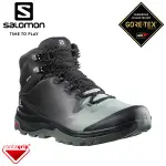 【SALOMON 索羅門 女 VAYA GTX 中筒登山鞋《海洋灰/幻灰/灰綠】41301/4健行鞋/登山