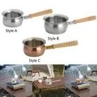 Saucepan with Wood Handle Saucepan with Long Wood Handle for Home Restaurant