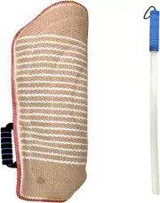 Dog Bite Training Arm Protection Set Hand Gear with Whip Agitation Stick Durable