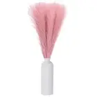 6PCS Faux Pampas Grass Decor, 18"/46cm Artificial Fluffy Grass Stems, Rose Pink