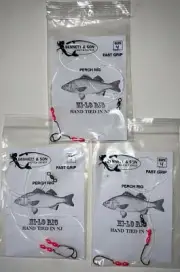 3 Pack Perch /Pan Fish Rig Sharp Strong Mustad Hook Fast Shipping