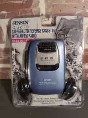 VINTAGE Jensen SCR-70 AM/FM Cassette Player/Recorder/ Front Speaker BLUE NIP