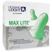 NEW Box - Howard Leight Max Lite Uncorded Ear Plugs (200 Pairs | SLC80 25dB, Cla