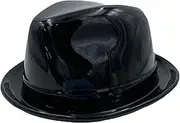 Mike's ProLids Ralphie Fedora - Motorcycle Novelty Lid for Men and Women - Novelty Lid for Adults - Matte & Gloss Black