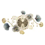 Creative Clocks Luxury Wall Clocks Ginkgo Leaf Metal Wall Art Home Decoration