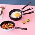 Mini Fried Egg Saucepan Small Frying Pans Flat Non-stick Cookware Griddle Pan AU