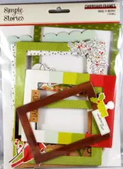 Make It Merry Christmas 6 Baseboards Frames Simple Stories For 3X4 & 4X6 Pics