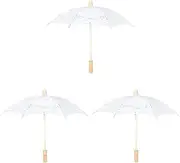 DECHOUS 3 Mini Wedding Umbrella Mini Vintage Umbrella Lace Umbrella Wedding DIY Umbrella Wedding Mini Parasols Kids