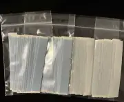 VAPON TOPSTICK Blue 1/2"x3"ST.Tape_100 Strips_Clear,Double-sided_Hair PieceTape