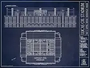 Lucas Oil Stadium Blueprint Style Print
